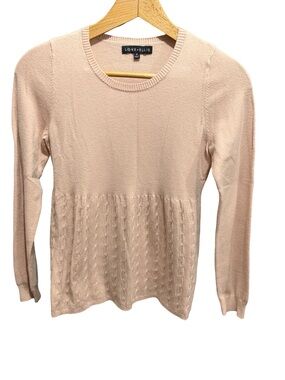 Love + Ellie Light Blush Cable-Knit Sweater